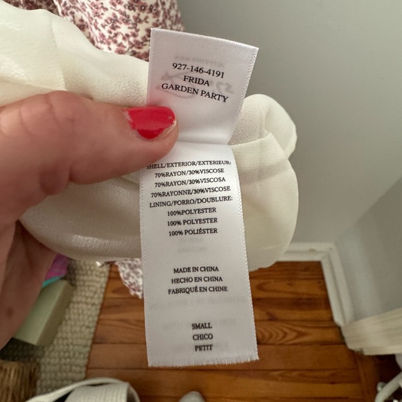 NWOT Rails Frida Garden Party HighLow Floral Ruffle Dress w/drawstring waist -Sm - Picture 12 of 16